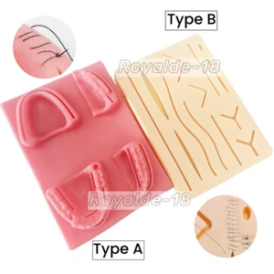 Medical Skin Suture Practice Silicone Pad Wound Simulated Surgical Training Kit - Picture 1 of 17