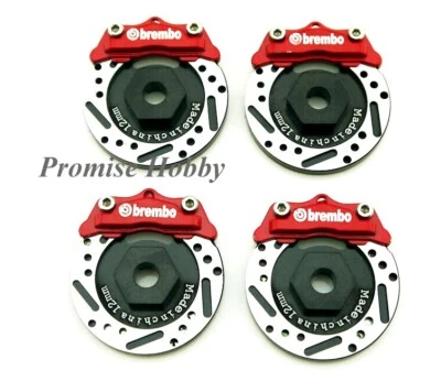Aluminum Brake Disc Wheel Hub Set (4pcs) for 1:10 1/10 RC On Road Cars Crawlers - Image 1 of 4
