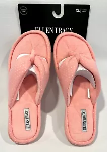 Ellen Tracy Blush Polka Dot Memory Foam Slippers Sz: XL 10/11 NWT $32 - Picture 1 of 4
