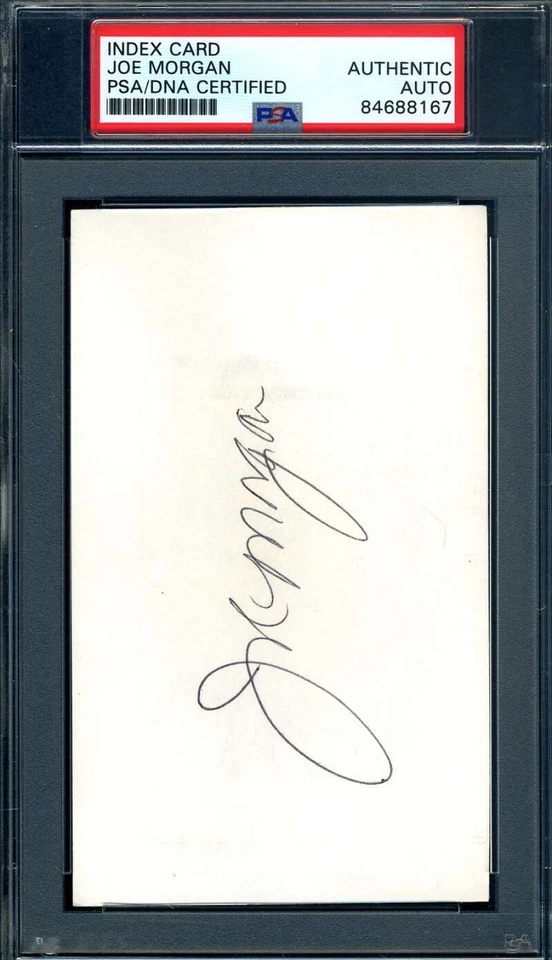 Joe Morgan PSA DNA Coa Signed 3x5 Index Card Autograph - Image 1 of 1