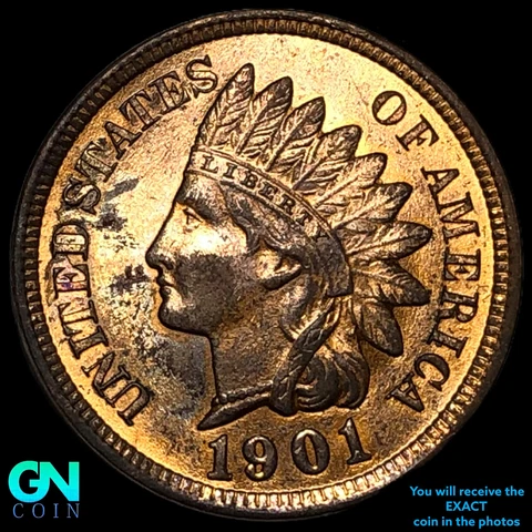1901 Indian Head Cent Penny  #E7333 Cover