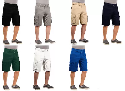 Revolution Belted Twill Cargo Shorts Casual Shorts 100% Cotton Size 30-40 - Image 1 of 2