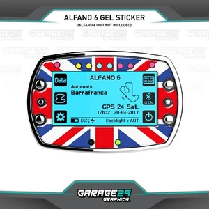 Union Jack style Alfano 6 Gel Kart Lap Timer Sticker - Picture 1 of 1