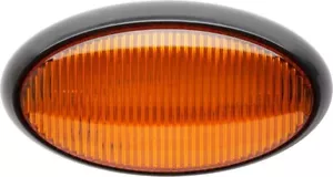 RVPLL11AB LED RV Oval Porch Utility Light with Amber lens black base Optronics - Picture 1 of 2