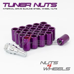 20 x Purple Tuner Wheel Nuts M12x1.5 Fits Mazda MX5 Eunos Roadster Sport Miata - Picture 1 of 4
