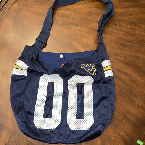 WEST VIRGINIA MOUNTAINEERS Purse Football Jersey cross body NCAA Sewn logo Cover