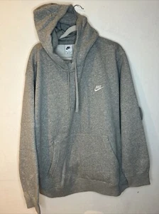 Nike Sportswear Pullover Hoodie Herren 2XL grau - Swoosh Logo Sweatshirt - Bild 1 von 5
