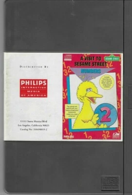 Vintasge 1991 Sesame Street Philips CDI Disc Street Numbers Big Bird Video Game - Image 1 of 2