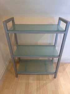 Glass and metal shelving unit - Picture 1 of 5