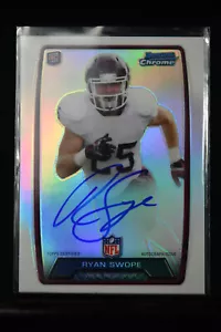 2013 Bowman #RCRA-RS Ryan Swop Cromato Rifrattore Auto Rookie Calcio NMT-MT - Foto 1 di 2