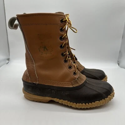 Botas Sorel Kaufman Saguenay Pato Para Hombre Talla 7 Hechas en Canadá Marrón Foto 1 de 4