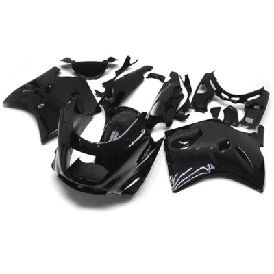 Carenados negros brillantes para Kawasaki Ninja ZX11 1993-2003 ABS kit de carrocería de plástico Foto 1 de 4