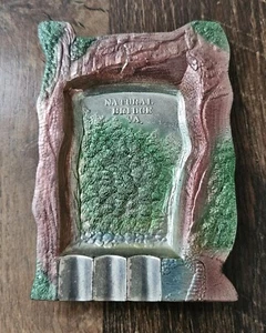 Vtg Ashtray Natural Bridge Virginia Made In Japan Aluminum 3.25"×4.45" - Picture 1 of 3