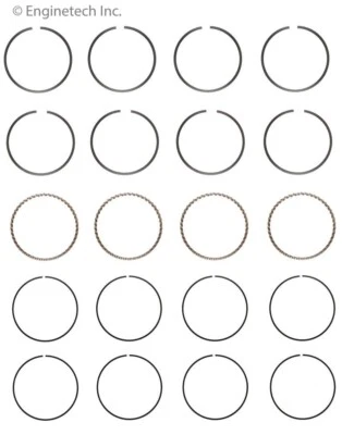 Piston Ring Set For 99-02 Saturn SC1 SC2 SL SL1 SL2 SW1 SW2 S82164-.75 - Image 1 of 2