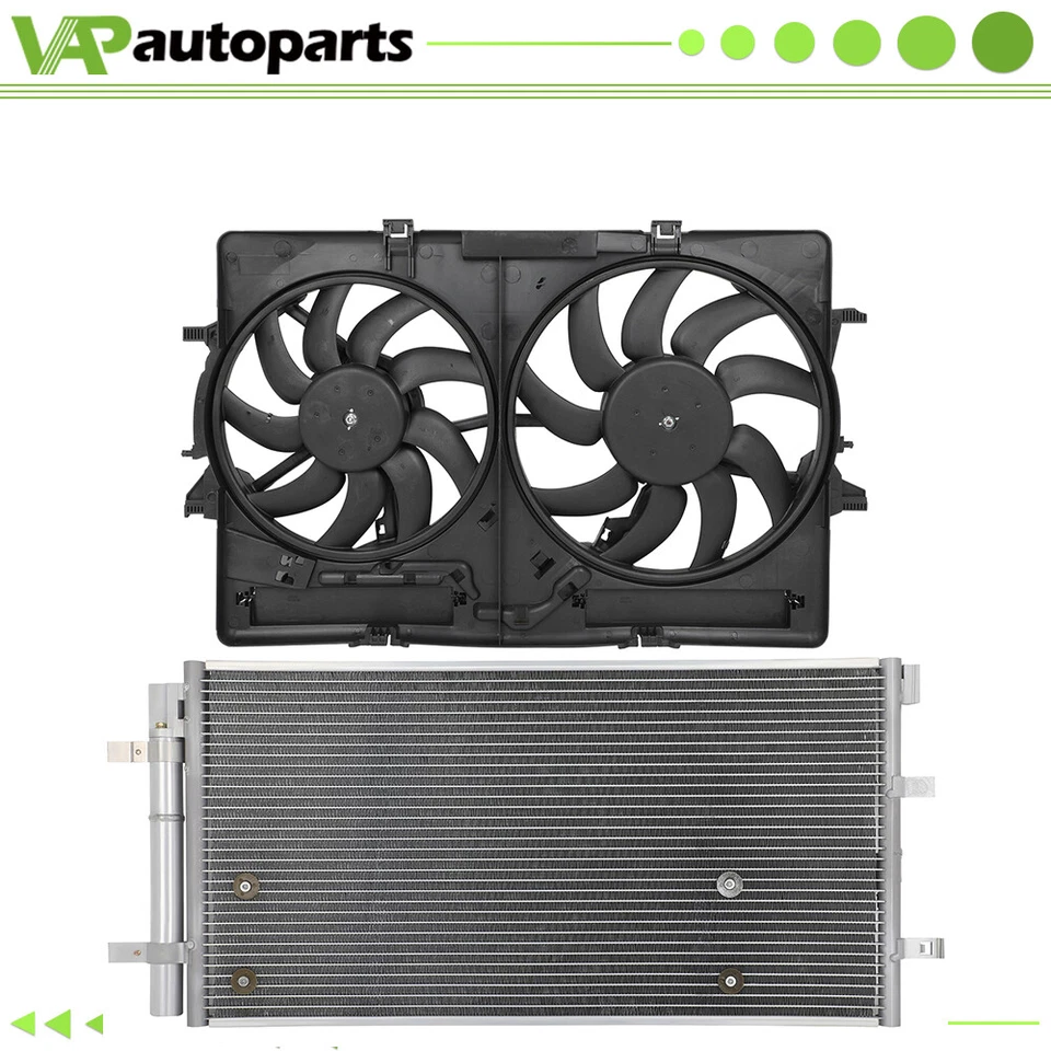 Conjunto de condensador y ventilador de refrigeración de aire acondicionado para Audi A4 2009-2016 2010-2016 Audi A5 Foto 1 de 4