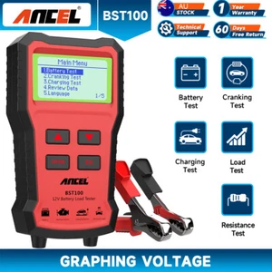 ANCEL BST100 Car Battery Load Tester 12V Cranking Charging Analyzer Diagnostic - Picture 1 of 14