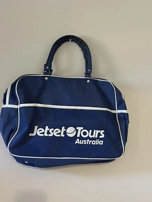 Jetset Tours Australia Airline Blue Vintage Travel Bag - Jet Set, Carry on Bag - image 1 of 4