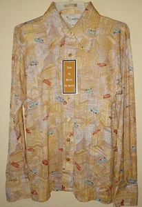 Vintage Women's 70's L/S Polyester Shirt by Martini - Size 16 - New with Tags - Picture 1 of 6