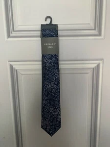 Perfect xmas gift A pack of 2 formal mens ties blue and silver. brand new - Picture 1 of 2
