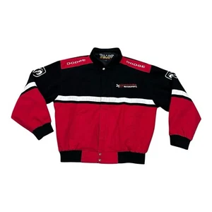 Vintage Essex NASCAR Dodge Ram Motorsports Nascar Jacket Men Size M Red Black - Picture 1 of 17