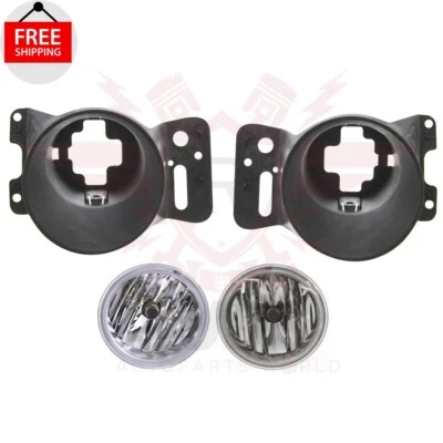 New Front Fog Light + Fog Light Bracket Bezel 4Pc Bundle For 2006-2008 Ford F150 Foto 1 de 4