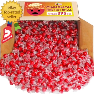 Red Hot Cinnamon Candy Balls 5 Pounds Red Fire Candy Bulk Individually Wrapped - Picture 1 of 7
