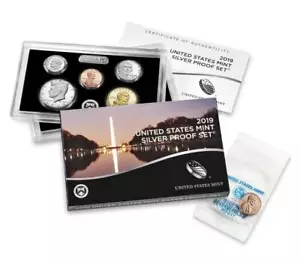 Set Silver Proof 2019 completo e certificato di autenticità con penny nuova uscita con Rev Cent - Foto 1 di 3