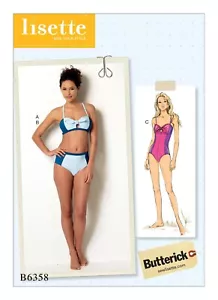 Butterick Lisette Miss Swimsuit Bikini One-piece Sewing Pattern B6358 Size 4-12 - Picture 1 of 6