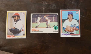 1970's baseball card assortment-pk of 3 Tiant / Bonds / Hough - Picture 1 of 7