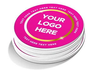 Personalised customised logo round sticker labels, custom stickers - Picture 1 of 7