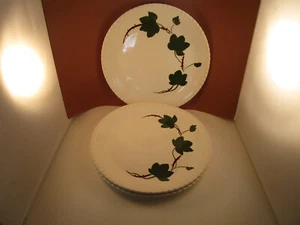 Vintage Blue Ridge Southern Potteries Set of 3 Dinner Plates Green Ivy - Picture 1 of 9