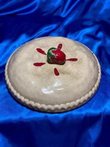 Plato de fresa Great American Pie Company de colección raro con cubierta 2 piezas - Imagen 1 de 6