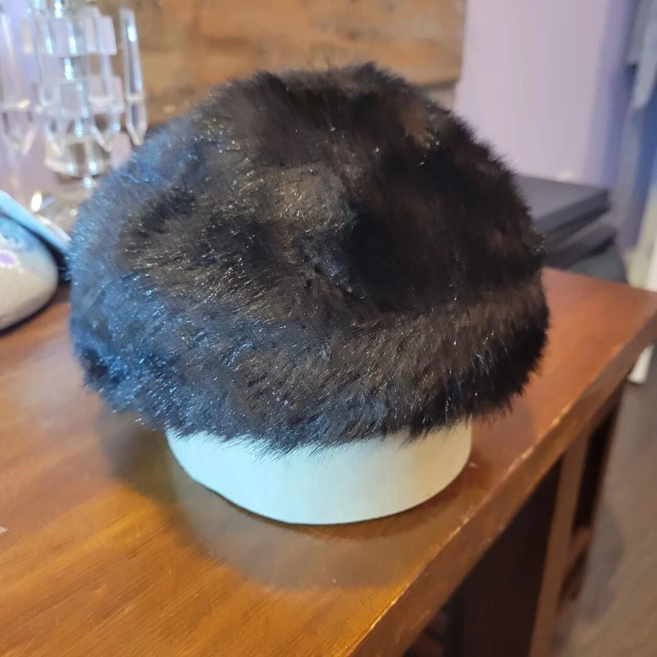 Sombrero de piel vintage para mujer (inmitación) marrón años 40-50 realmente lindo - cálido Foto 1 de 1