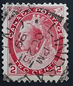 1899 Canada 2c carmine rose QV stamp Lindsay Ontario cds - Picture 1 of 2