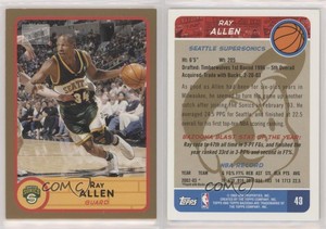 2003-04 Bazooka Gold Ray Allen #43 HOF