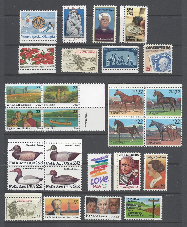 1985 Commemorative Year Set of 27 MNH Stamps - Image 1 of 1