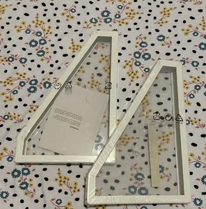 Menge 2 IKEA EKBY Lerberg weiß Metall 11"" Halterungen auslaufend - Bild 1 von 5