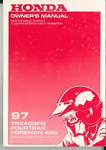 Honda 1997 TRX 400FW FOURTRAX FOREMAN 400 Owner's Manual - c1996 - 31HM7620 - Picture 1 of 3
