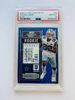 2020 Contenders Optic - Rookie Ticket Blue #65 CeeDee Lamb /99 - Image 1 of 4