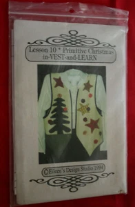 Eileen's Design Studio Pattern V10 "Navidad primitiva" en chaleco y APRENDE BIEN - Imagen 1 de 2