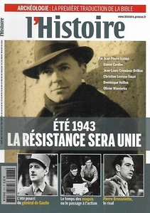 L'HISTOIRE n°388 juin 2013 été 1943: La résistance sera unie/ Traduction Bible - Imagen 1 de 9