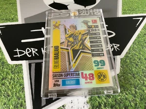 Topps Match Attax Chrome Bundesliga 20/21 - Refractor Card Haaland Dortmund BVB - Picture 1 of 2