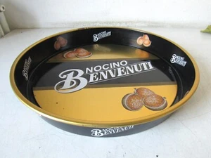 NUSSBAUM BLECHSCHALE WELCOME VINTAGE AUS SAMMLUNG - Bild 1 von 6