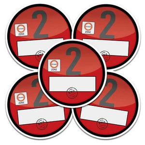 5x Haftfolie Euro 2 Spaßplakette Windschutzscheibe Feinstaubplakette Folie R171 - Bild 1 von 6