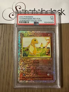 PSA 7 - Pokemon CHARMANDER 70/110 Holograma Inverso - COLECCIÓN LEGENDARIA Fuegos Artificiales - Imagen 1 de 2