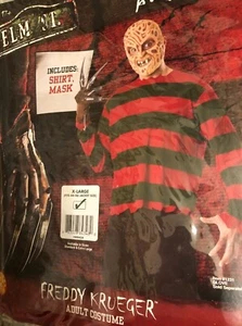 Rubies Freddy Krueger Adult Costume Shirt & Mask Nightmare Elm Street XL 44"*46" - Picture 1 of 6