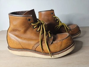 Red Wing 875 6 Inch Moc Toe Boot Mens US7 Wmns US8 Brown Leather Vtg USA - Bild 1 von 12