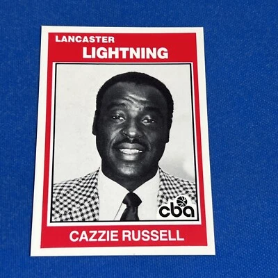🔥1981-82 TCMA CBA Basketball card #50 LANCASTER LIGHTNING CAZZIE RUSSELL COACH - Image 1 of 4