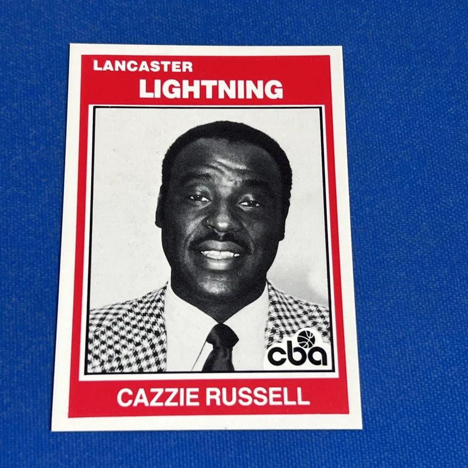 🔥1981-82 TCMA CBA Basketball card #50 LANCASTER LIGHTNING CAZZIE RUSSELL COACH - Image 1 of 4
