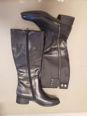 Botas hasta la rodilla negras para mujer MANAS talla 6,5 Foto 1 de 3